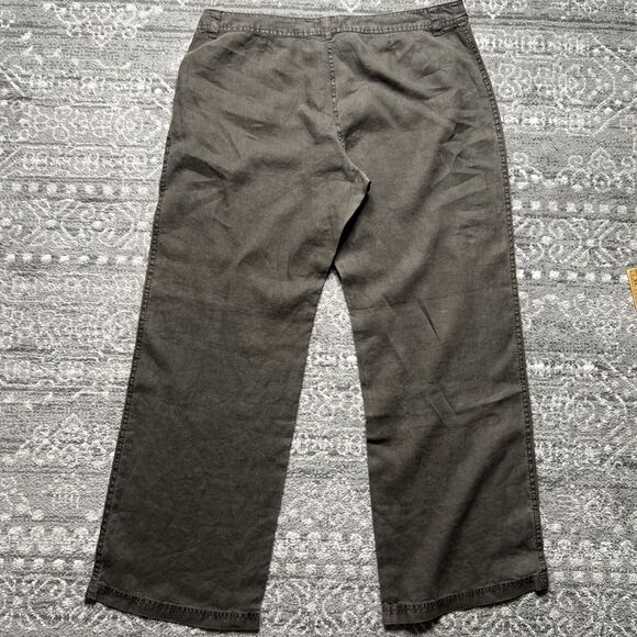 Tommy Bahama Relax Two Palms High Rise Linen Wide Leg Pants Size 16 Charcoal NWT - Picture 9 of 12